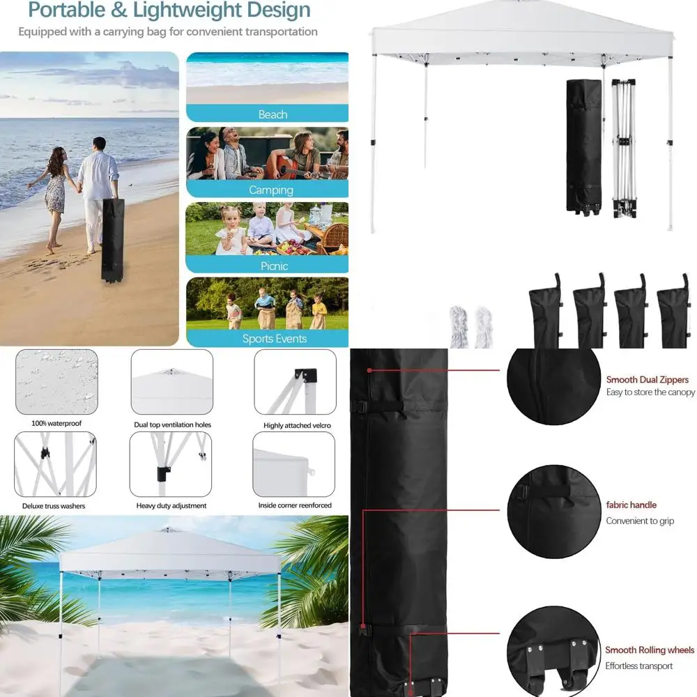 Single-Person Easy Setup 10x10 Canopy, Waterproof & UV-Protected, Durable Steel, Portable Bag & Anchors, Ideal for Outdoor Use (
Single-Person Easy Setup 10x10 Canopy, Waterproof & UV-Protected, Durable Steel, Portable Bag & Anchors, Ideal for Outdoor Use (