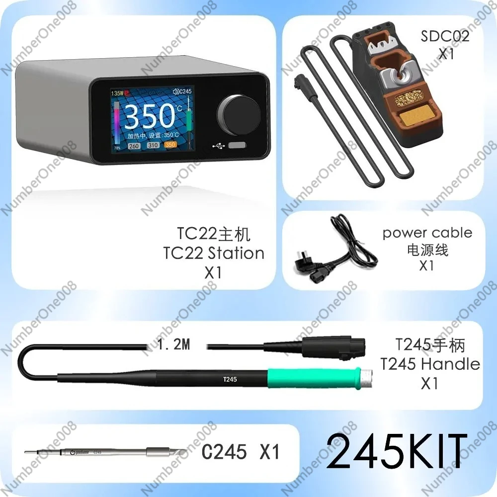 Паяльная станция 240 Вт TC22 с подставкой SDC02, ручками T245/T210 и наконечниками C245/C210, совместимая с JBC
Паяльная станция 240 Вт TC22 с подставкой SDC02, ручками T245/T210 и наконечниками C245/C210, совместимая с JBC