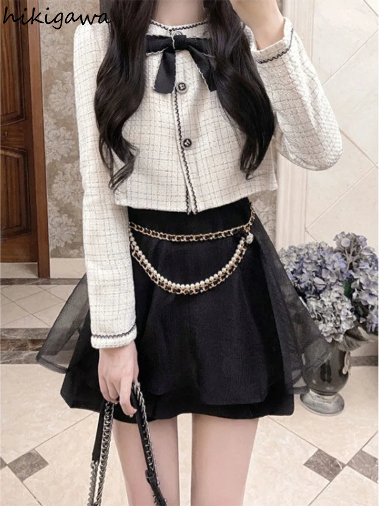 Temperament Two Piece Stes Women 2023 Ropa Mujer Bow Lang Sleeve Jackets Mini Pleated Skirt Outfits Fashion Sweet Y2k Clothes
Temperament Two Piece Stes Women 2023 Ropa Mujer Bow Lang Sleeve Jackets Mini Pleated Skirt Outfits Fashion Sweet Y2k Clothes