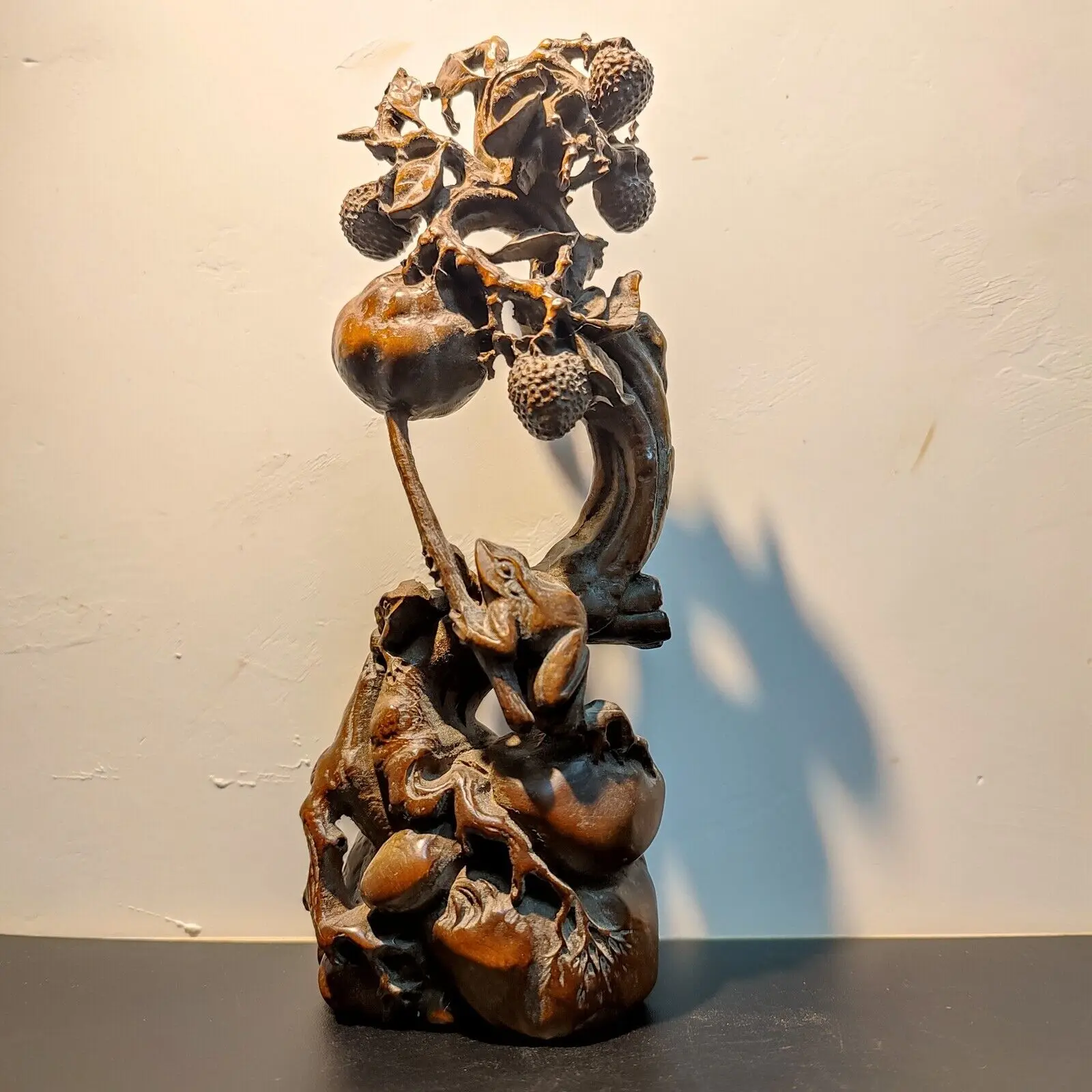 chinese wood carving wooden frog Litchi tree statue asian antique decor boxwood
chinese wood carving wooden frog Litchi tree statue asian antique decor boxwood