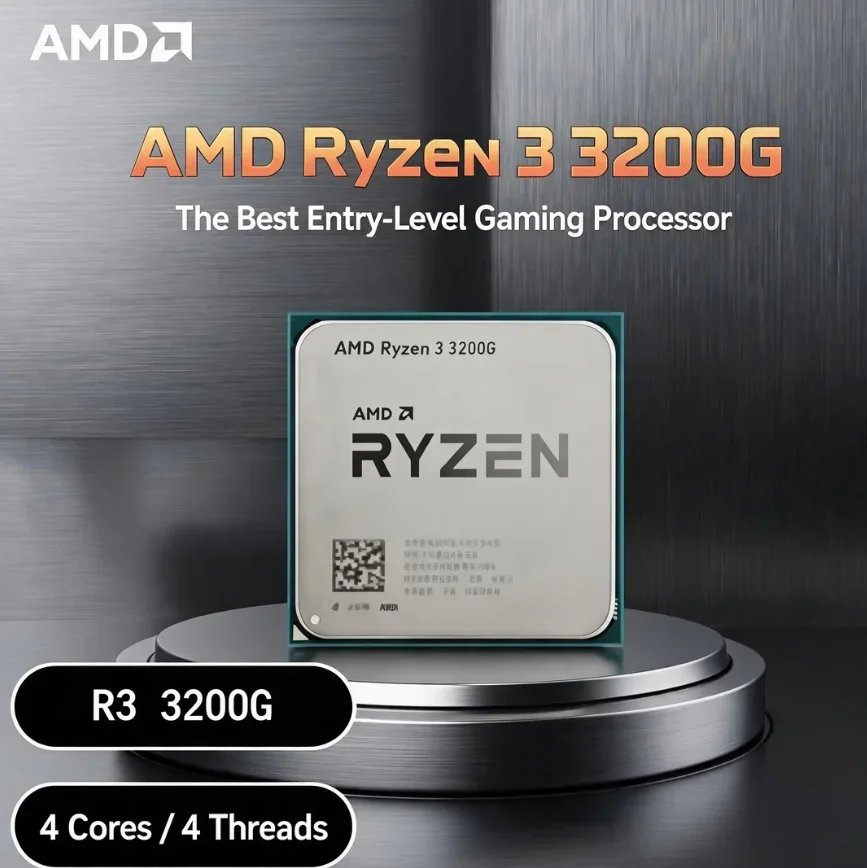 AMD Ryzen 3 3200G Processor 4.0GHz 4-Core 4-Thread 4MB L3 Cache R3 3200G Socket AM4 without cooler
AMD Ryzen 3 3200G Processor 4.0GHz 4-Core 4-Thread 4MB L3 Cache R3 3200G Socket AM4 without cooler