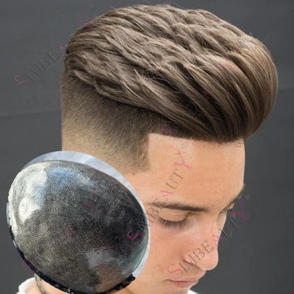 #3 5# Brown Hair Undetectable Thin Skin Durable 0.1mm Injection Full PU Grey Men Toupee 100% Human Hair System Capillary Prosths
#3 5# Brown Hair Undetectable Thin Skin Durable 0.1mm Injection Full PU Grey Men Toupee 100% Human Hair System Capillary Prosths