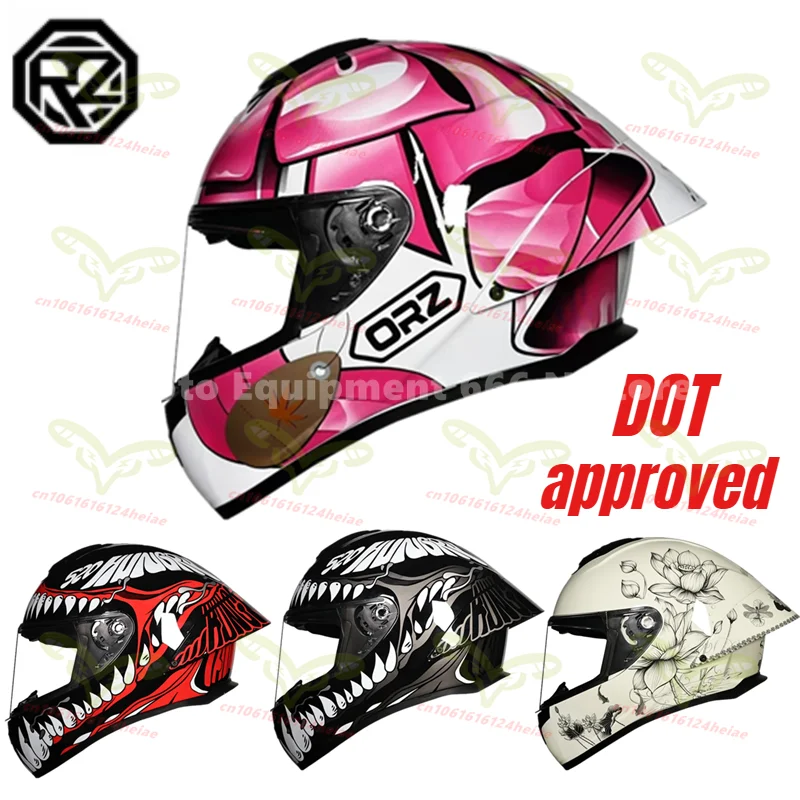 DOT approved ORZ NEW high-quality motorcycle full face helmet with capacity, large tail wing, aerodynamics casco moto
DOT approved ORZ NEW high-quality motorcycle full face helmet with capacity, large tail wing, aerodynamics casco moto