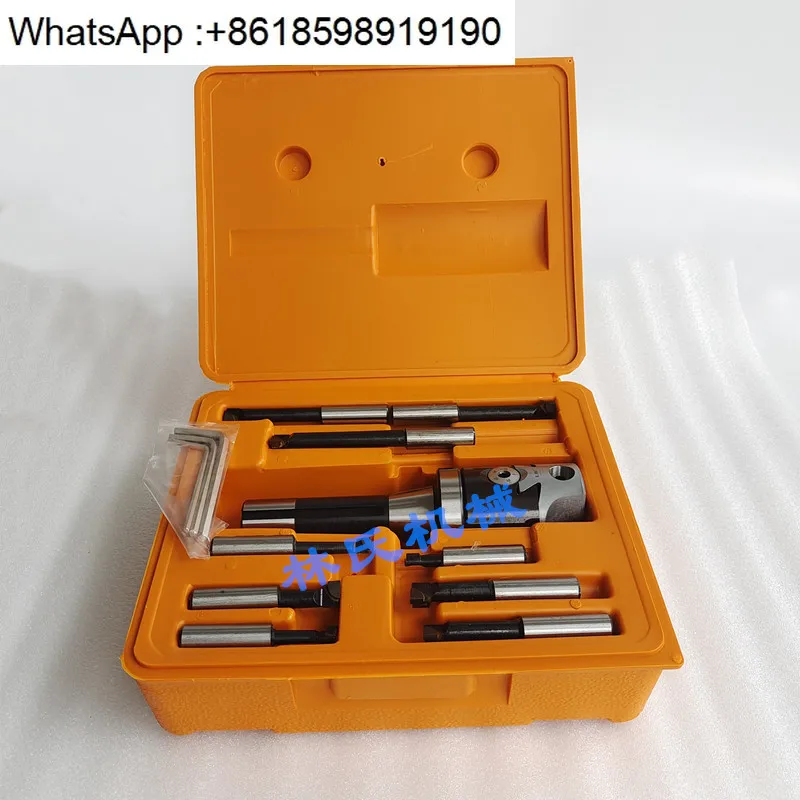 Boring machine set for ordinary milling machine includes F1-12 boring head 50mm, boring tool holder, tool holder complete set
Boring machine set for ordinary milling machine includes F1-12 boring head 50mm, boring tool holder, tool holder complete set