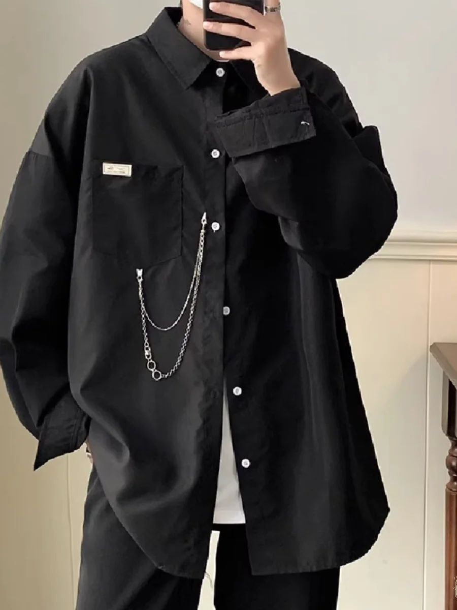 Extra Large 300 Pou Bla Long Sve irt Men Autumn Winter Loose High-End Feeling Cool Brand Casual Faionable irt
Extra Large 300 Pou Bla Long Sve irt Men Autumn Winter Loose High-End Feeling Cool Brand Casual Faionable irt
