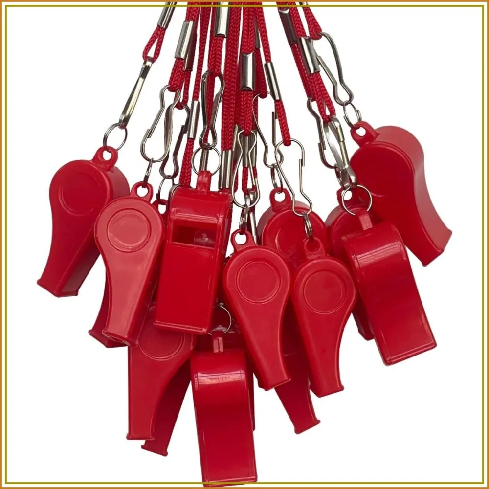 20 Loud Plastic Whistles with Lanyard for Sports Referee Coach Training Game Event Survival Emergency Whistle Set
20 Loud Plastic Whistles with Lanyard for Sports Referee Coach Training Game Event Survival Emergency Whistle Set