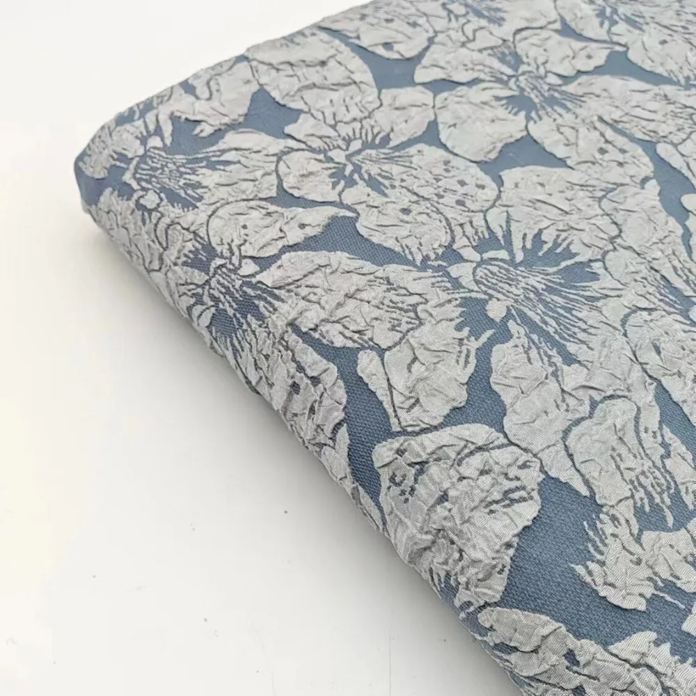 Designer 3D Embossed Jacquard Fabric - Stretchy Blue Floral & Raised Flower - Luxury Woven Material for Hanfu, Cheongsam
Designer 3D Embossed Jacquard Fabric - Stretchy Blue Floral & Raised Flower - Luxury Woven Material for Hanfu, Cheongsam