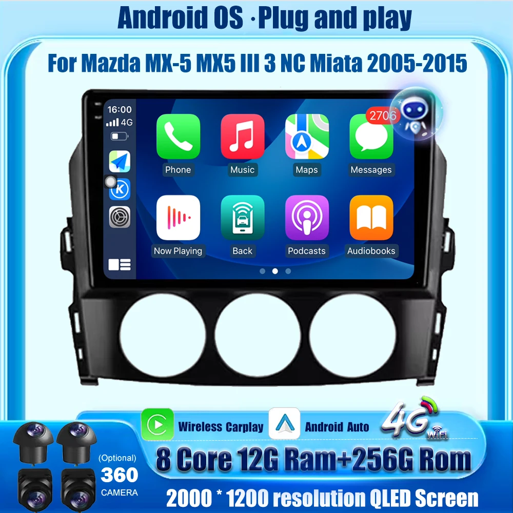Android Auto Wireless Carplay For Mazda MX-5 MX5 III 3 NC Miata 2005-2015 Car Radio GPS Multimedia Player Stereo WIFI 360 Camera
Android Auto Wireless Carplay For Mazda MX-5 MX5 III 3 NC Miata 2005-2015 Car Radio GPS Multimedia Player Stereo WIFI 360 Camera