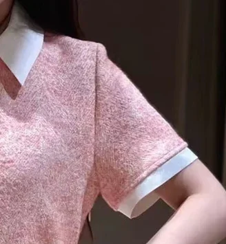 2023 Office Ladies New Dress Metal Button Short Sleeve Contrasting Color Casual Mini Dress Female
2023 Office Ladies New Dress Metal Button Short Sleeve Contrasting Color Casual Mini Dress Female