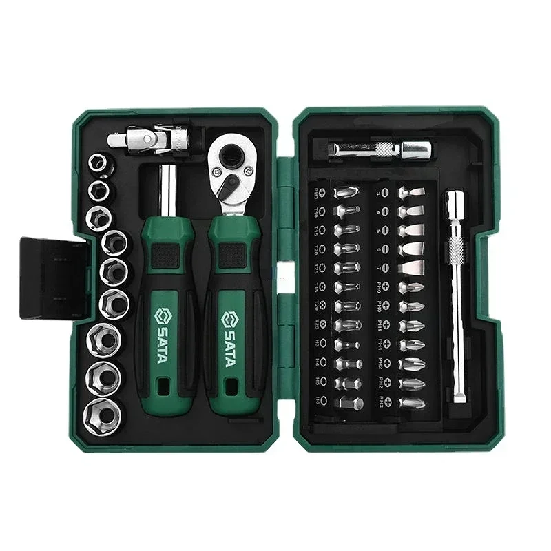 SATA Ratchet Wrench and Screwdriver Multi Kit 6.3mm DIY Repair Tools Magnetic Screw Driver Bits Set Hand Tools
SATA Ratchet Wrench and Screwdriver Multi Kit 6.3mm DIY Repair Tools Magnetic Screw Driver Bits Set Hand Tools