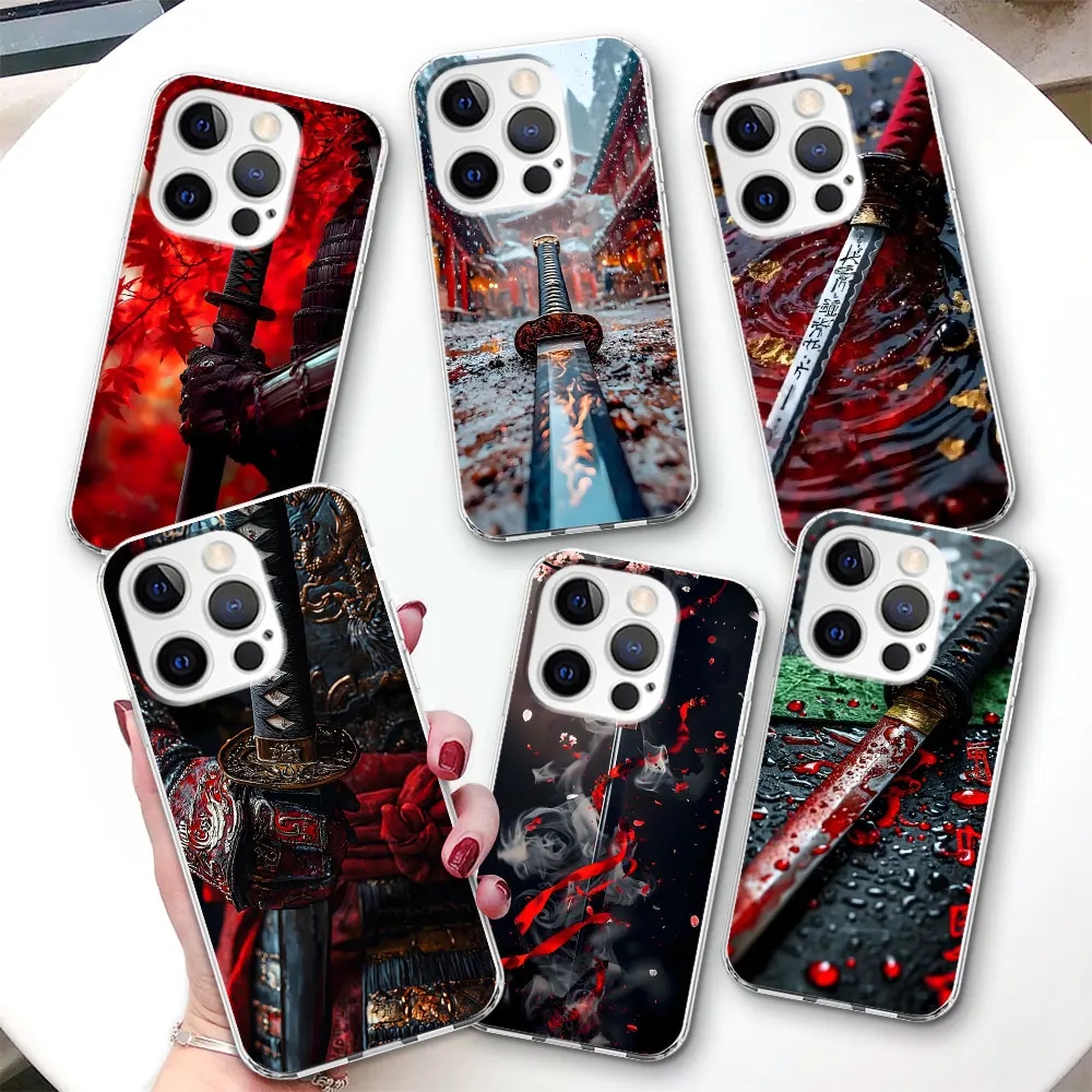 Japan Samurai Sword Fishion Case for iPhone 17 Air 14 12 15 Pro 7 8 Plus 13 Mini XR X 6 XS Max 6S TPU Transparent Phone Cover
Japan Samurai Sword Fishion Case for iPhone 17 Air 14 12 15 Pro 7 8 Plus 13 Mini XR X 6 XS Max 6S TPU Transparent Phone Cover