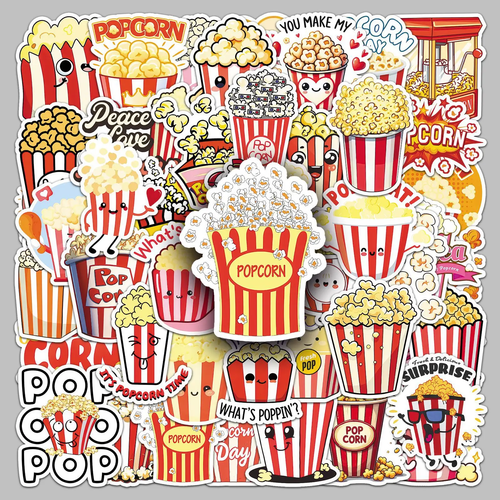 50PCS Popcorn Stickers Food Snacks Movie Partner Cartoon Graffiti Decorative Water Cup Laptop iPad Waterproof Sticker Kids Toy
50PCS Popcorn Stickers Food Snacks Movie Partner Cartoon Graffiti Decorative Water Cup Laptop iPad Waterproof Sticker Kids Toy
