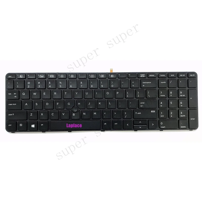SSS+ New US backlit keyboard for HP ProBook 650 G3/655 G3 with frame and pointer
SSS+ New US backlit keyboard for HP ProBook 650 G3/655 G3 with frame and pointer