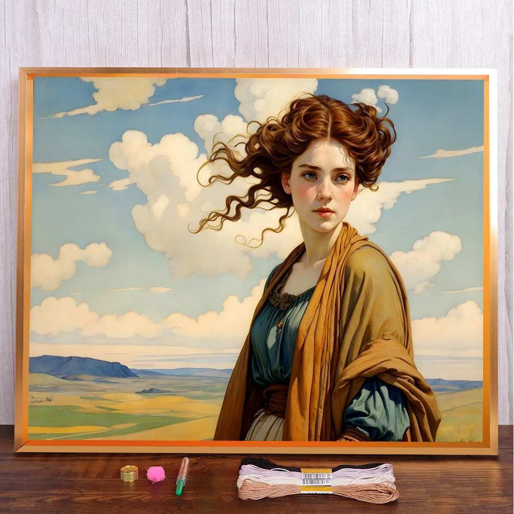 Portrait Girl Printed Fabric 11CT Cross Stitch DIY Embroidery Patterns Handmade Handicraft Hobby Handiwork Gift Counted Package
Portrait Girl Printed Fabric 11CT Cross Stitch DIY Embroidery Patterns Handmade Handicraft Hobby Handiwork Gift Counted Package