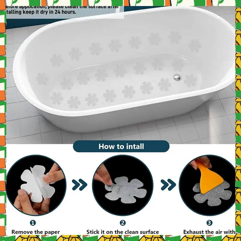 Professional Tool Non-Slip Bathtub Stickers,24 PCS Anti Slip Shower Grip Stickers Adhesive Decals With Scraper For Bath Tub,Bath
Professional Tool Non-Slip Bathtub Stickers,24 PCS Anti Slip Shower Grip Stickers Adhesive Decals With Scraper For Bath Tub,Bath