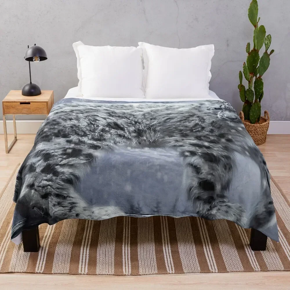 Snow Leopard Throw Blanket Multi Purpose Soft Warm Blanket for Home Travel
Snow Leopard Throw Blanket Multi Purpose Soft Warm Blanket for Home Travel