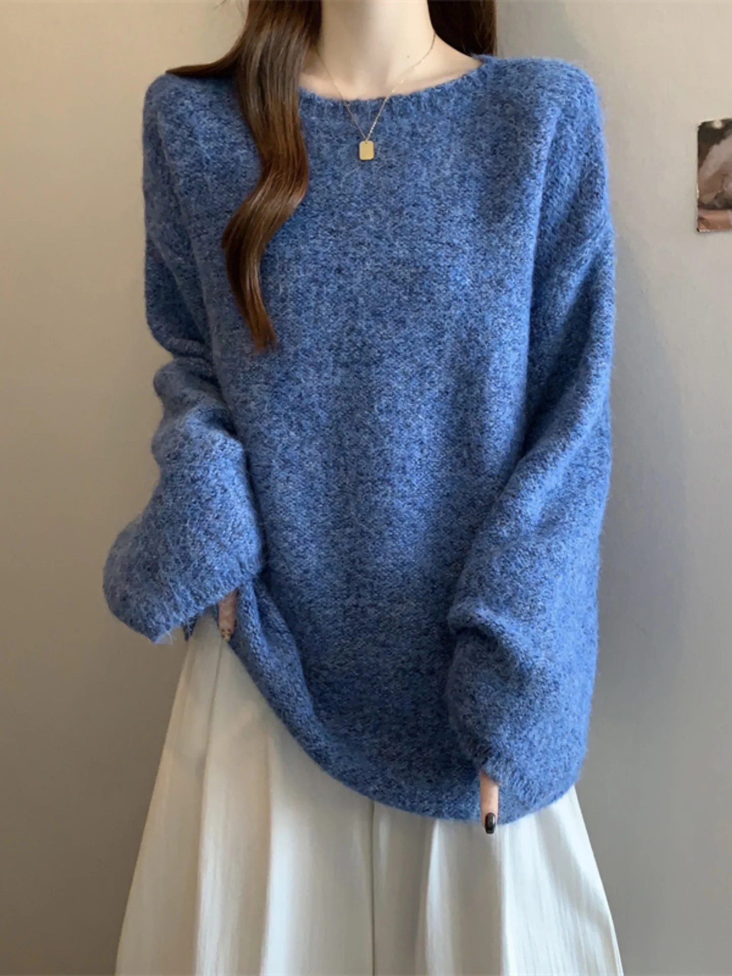 Slimming round Neck Knitted Sweater Base Layer Top for Women Spring Autumn plus Size Conceals Belly Anti-Aging Beautiful
Slimming round Neck Knitted Sweater Base Layer Top for Women Spring Autumn plus Size Conceals Belly Anti-Aging Beautiful