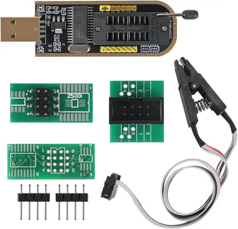 SOIC8 SOP8 Flash Chip IC Test Clips Socket Adpter Programmer BIOS + CH341A 24 25 Series for EEPROM Flash BIOS USB Programmer