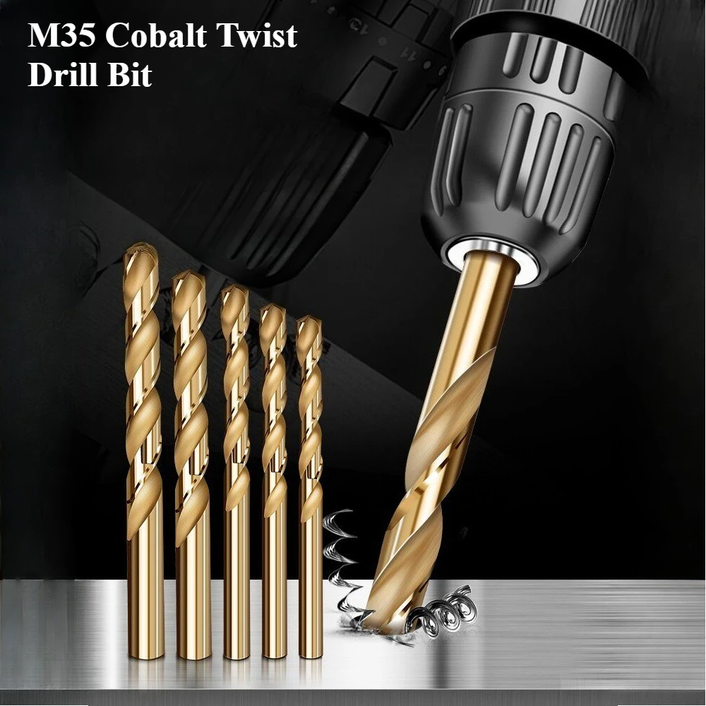 Twist drill bit M35 stainless steel special cobalt-containing, hand drill drilling steel tungsten steel alloy straight shank
Twist drill bit M35 stainless steel special cobalt-containing, hand drill drilling steel tungsten steel alloy straight shank