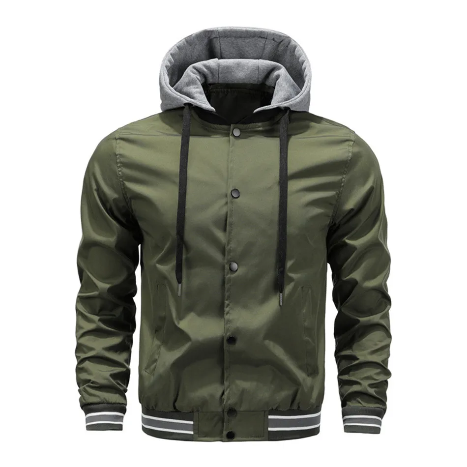 Fashion Casual Baseball Uniform Men Autumn Hooded Windproof Outdoor Sportswear Hiking Cycling Jogging Travel Jacket Hip Hop Coat
Fashion Casual Baseball Uniform Men Autumn Hooded Windproof Outdoor Sportswear Hiking Cycling Jogging Travel Jacket Hip Hop Coat
