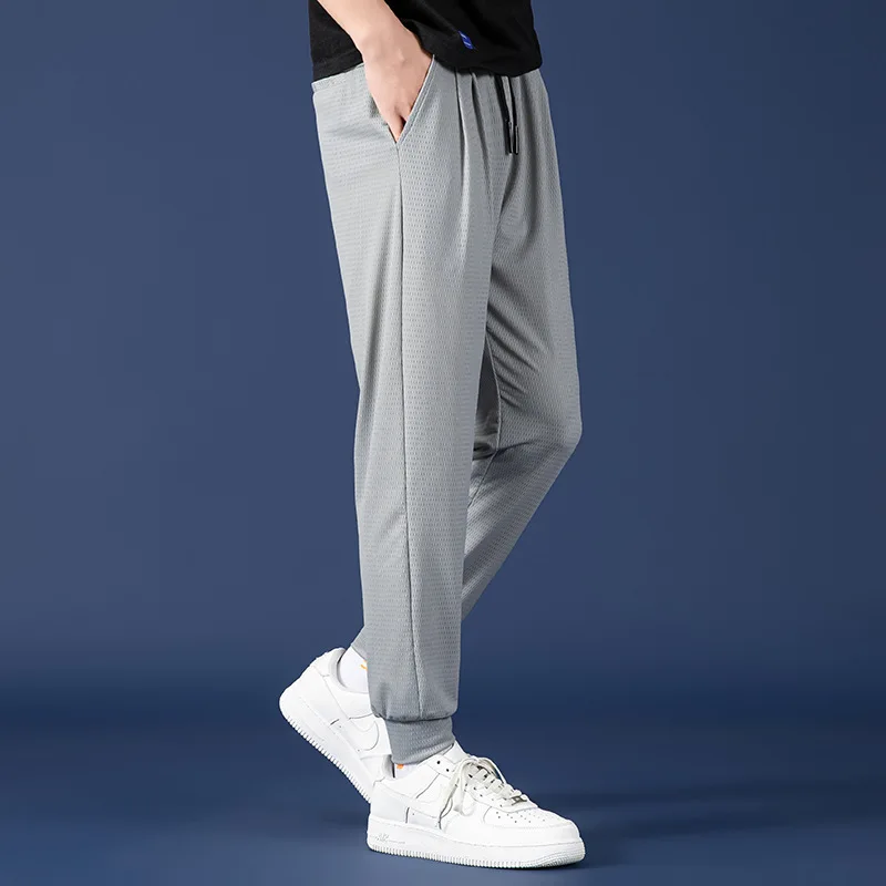 Mesh pants for spring and summer, men's loose fit, plus size, ankle binding, sporty, thin, breathable casual pants
Mesh pants for spring and summer, men's loose fit, plus size, ankle binding, sporty, thin, breathable casual pants