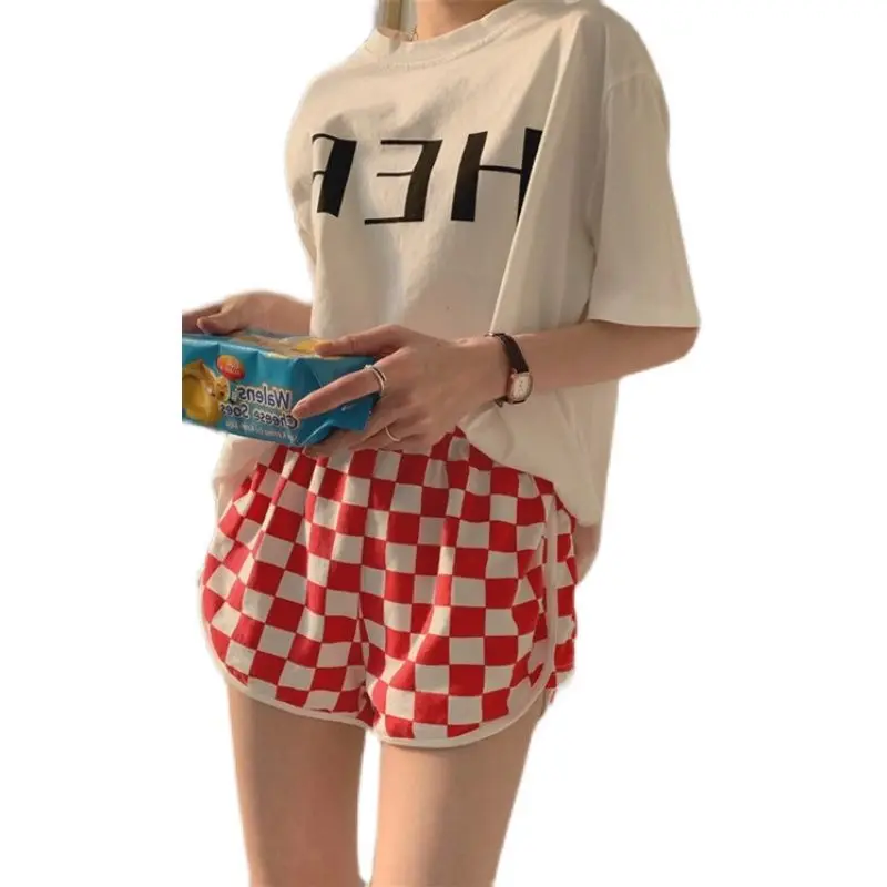 Plaid Printing High Waist Sports Casual Shorts Summer Fashion All-match Straight Wide Leg Pants Young Style Women's Clothing
Plaid Printing High Waist Sports Casual Shorts Summer Fashion All-match Straight Wide Leg Pants Young Style Women's Clothing