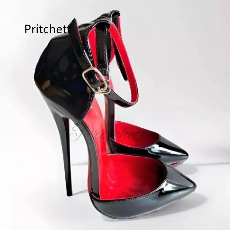 16Cm Black Patent Leather Pumps Women High Heels Sexy Pointed Toe Hollow Ankle Strap Stilettos Can Custom Multi-Color Show Shoes
16Cm Black Patent Leather Pumps Women High Heels Sexy Pointed Toe Hollow Ankle Strap Stilettos Can Custom Multi-Color Show Shoes