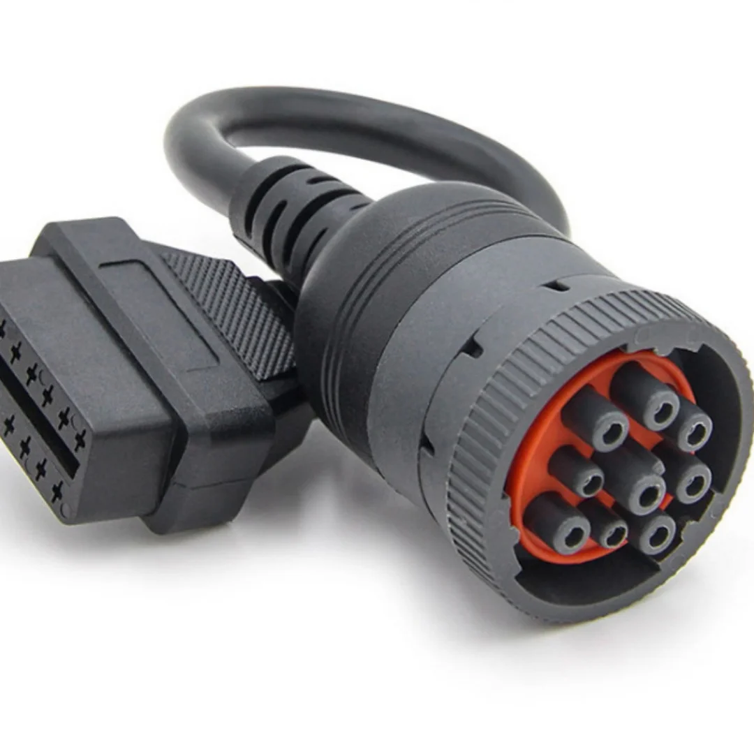 For Heavy Duty Truck J1939 9Pin to 16Pin OBD2 Adapter Cable 0.3M Deutsch Diagnostic Connector Conversion Wire
For Heavy Duty Truck J1939 9Pin to 16Pin OBD2 Adapter Cable 0.3M Deutsch Diagnostic Connector Conversion Wire