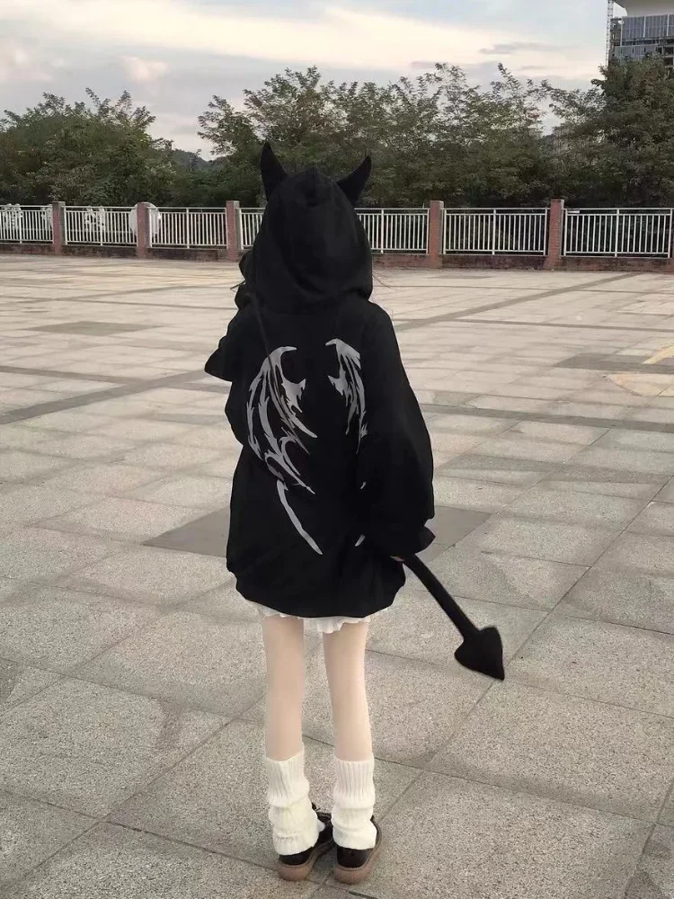 Gothic Harajuku Zip Up Hoodies Women Mall Goth Tops Japanese Streetwear Kawaii Hooded Sweatshirt 2022 Autumn Pullovers
Gothic Harajuku Zip Up Hoodies Women Mall Goth Tops Japanese Streetwear Kawaii Hooded Sweatshirt 2022 Autumn Pullovers