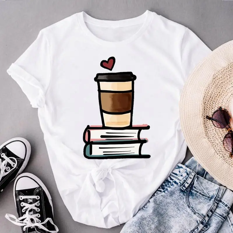 Women Short Sleeve Coffee Vintage Books Cute Clothes Print Tops Fashion Lady Tees Female O-neck Summer Tshirt Graphic T-Shirt
Women Short Sleeve Coffee Vintage Books Cute Clothes Print Tops Fashion Lady Tees Female O-neck Summer Tshirt Graphic T-Shirt