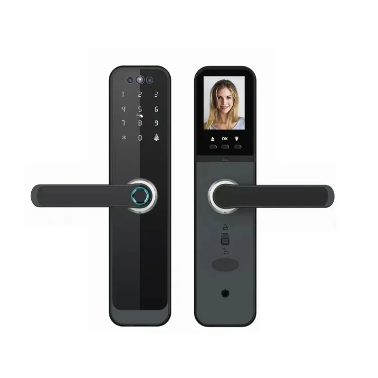 005 Inteligentes Wi-Fi Tuya Smart Life Управляемый приложением врезной замок Безопасный умный дверной замок с камерой для стальных или латунных дверей
005 Inteligentes Wi-Fi Tuya Smart Life Управляемый приложением врезной замок Безопасный умный дверной замок с камерой для стальных или латунных дверей