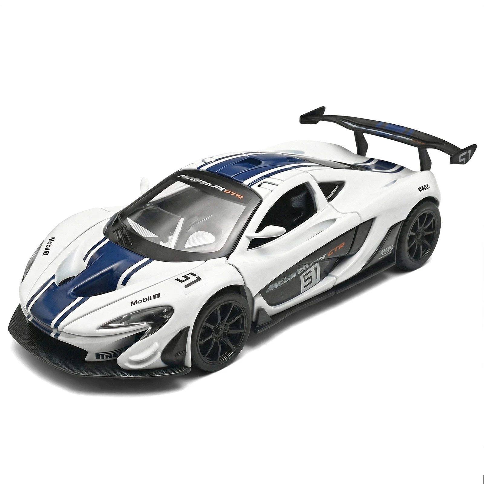 1:24 P1 alloy sports car model with four wheels and shock absorption function, suitable as a holiday gifts for children
1:24 P1 alloy sports car model with four wheels and shock absorption function, suitable as a holiday gifts for children