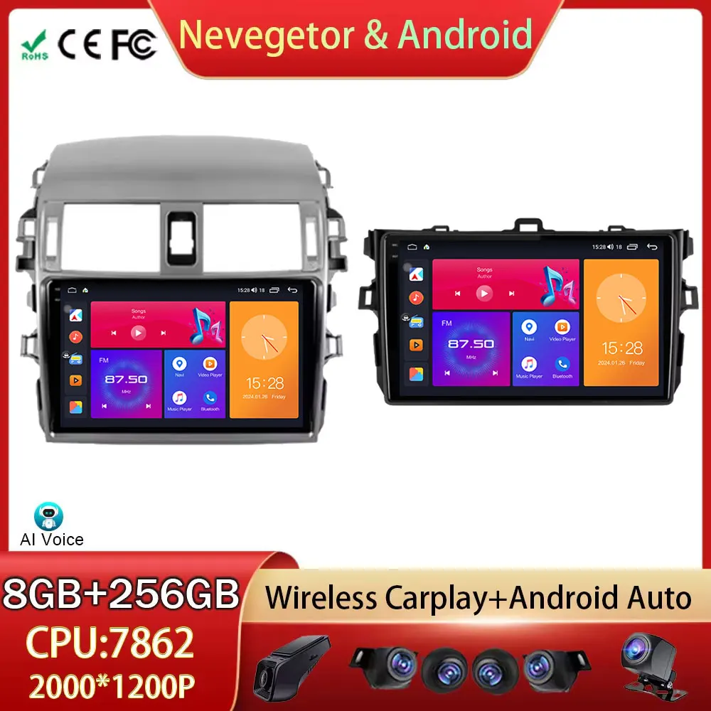Автомагнитола для Toyota Corolla 10 E140 E150 2006-2013, мультимедийный плеер на Android, GPS-навигатор, QLED экран, Wi-Fi, без DVD, типоразмер 2DIN
Автомагнитола для Toyota Corolla 10 E140 E150 2006-2013, мультимедийный плеер на Android, GPS-навигатор, QLED экран, Wi-Fi, без DVD, типоразмер 2DIN