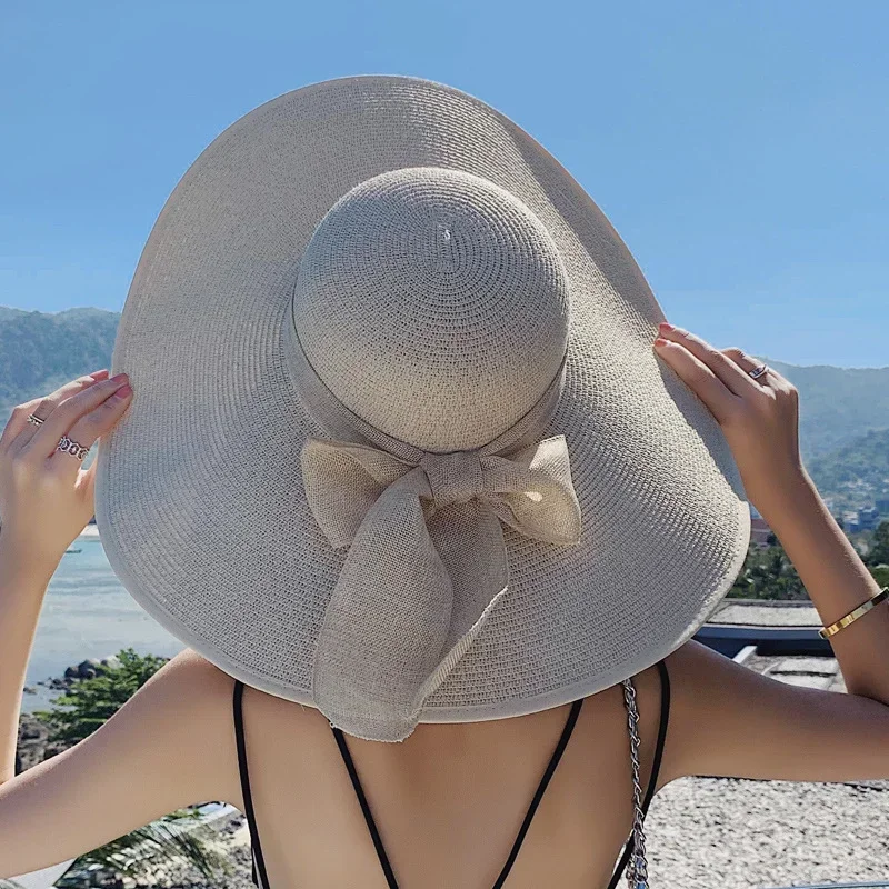 1Pc Women's Seaside Bow Beach Hat Oversize Straw Hat Women's Summer Sun Block Big Brim Hat Suitable for Sun Protec Women Hat
1Pc Women's Seaside Bow Beach Hat Oversize Straw Hat Women's Summer Sun Block Big Brim Hat Suitable for Sun Protec Women Hat