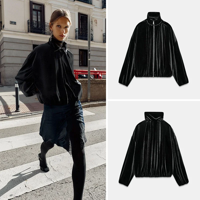 Winter New Arrival Women's Velvet Pilot Jacket Zipper Collar Outerwear Casual Style Standard Fit Long Sleeve Ladies Coat
Winter New Arrival Women's Velvet Pilot Jacket Zipper Collar Outerwear Casual Style Standard Fit Long Sleeve Ladies Coat