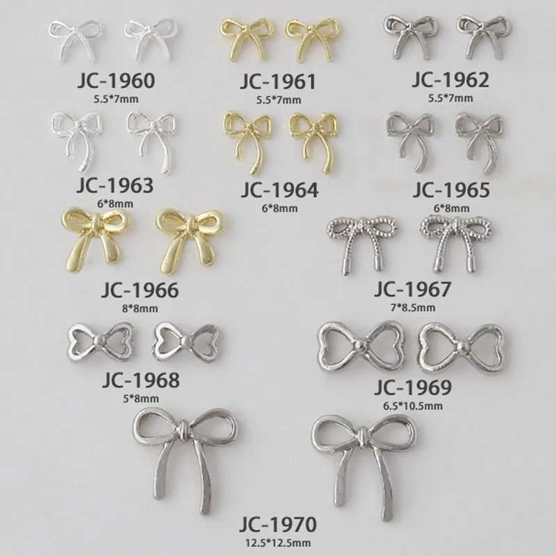 50pcs/Lot Alloy Ribbon Bowknot Gold Silver Nail Art Charms Jewelry Manicure Accessories Professional DIY Nails Decoration Parts
50pcs/Lot Alloy Ribbon Bowknot Gold Silver Nail Art Charms Jewelry Manicure Accessories Professional DIY Nails Decoration Parts
