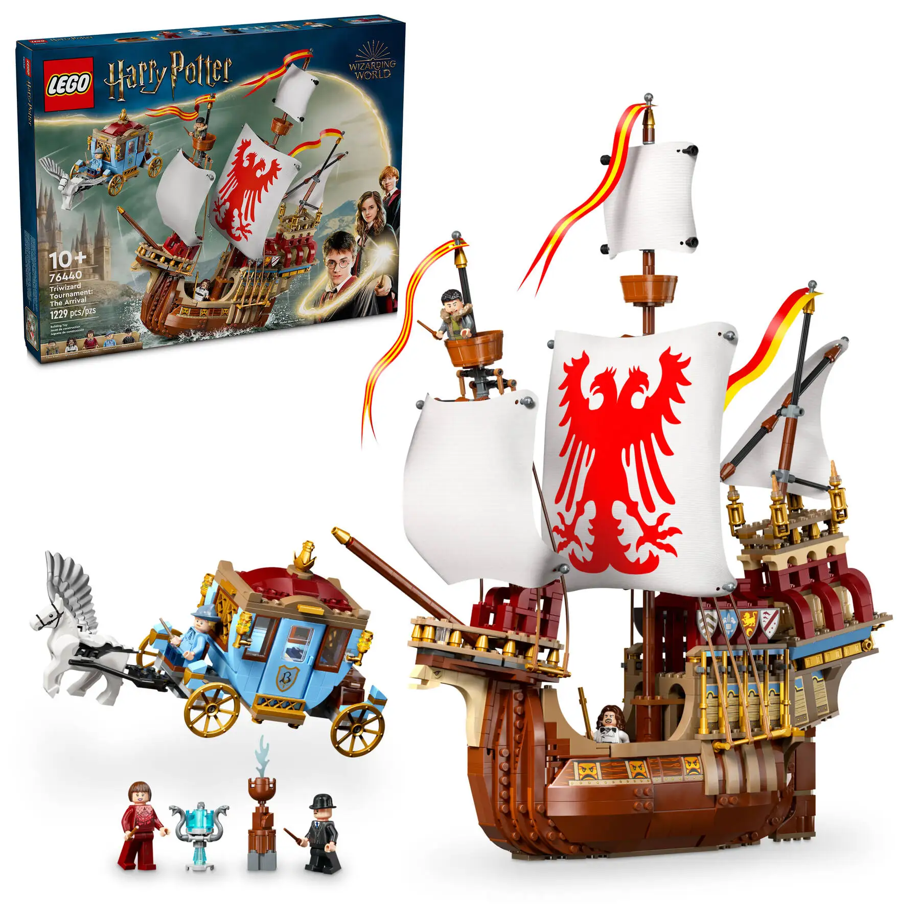 LEGO Harry Potter Triwizard Tournament: The Arrival 76440 Ship Playset 2 Minifigures with A Trunk for Kids Ages 10+ 1229 Pieces
LEGO Harry Potter Triwizard Tournament: The Arrival 76440 Ship Playset 2 Minifigures with A Trunk for Kids Ages 10+ 1229 Pieces