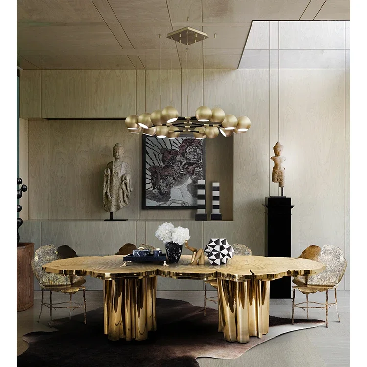 z Design Dining Room Furniture Wooden Steel Metal Polished Brass 12 Seats Gold Dining Tables
z Design Dining Room Furniture Wooden Steel Metal Polished Brass 12 Seats Gold Dining Tables