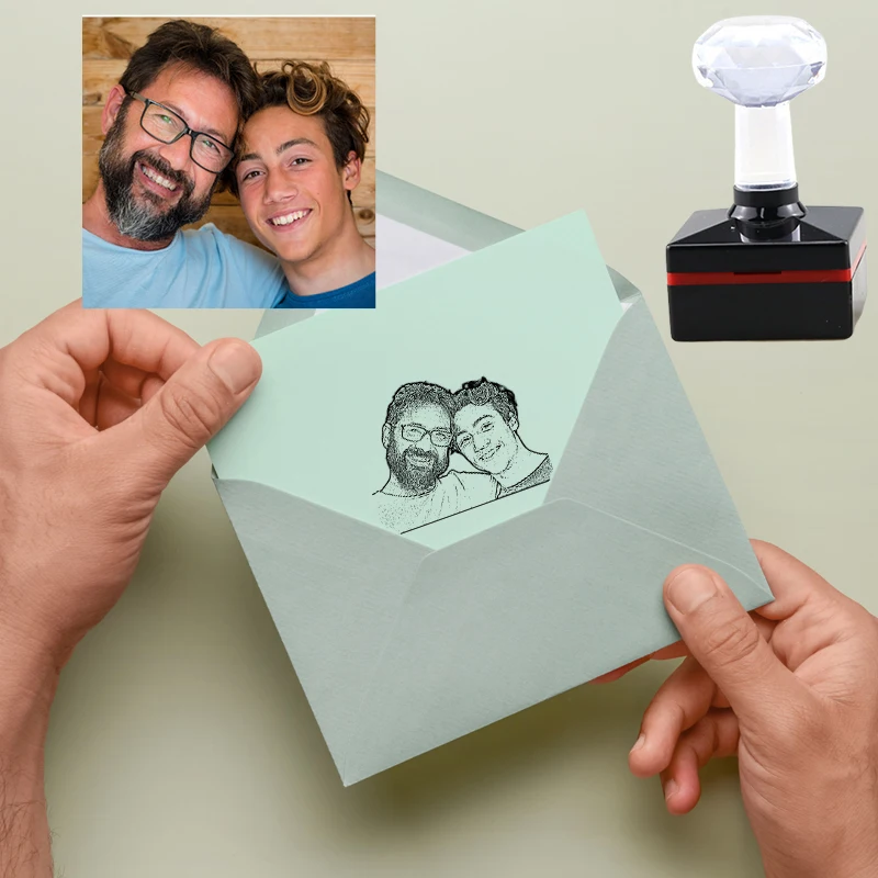 Square Custom Selfie Photo Name Stamp for Father Day Gift DIY Scrapbooking Postcard Making in Print Big Size 1.57 x 1.57 inch 
Square Custom Selfie Photo Name Stamp for Father Day Gift DIY Scrapbooking Postcard Making in Print Big Size 1.57 x 1.57 inch