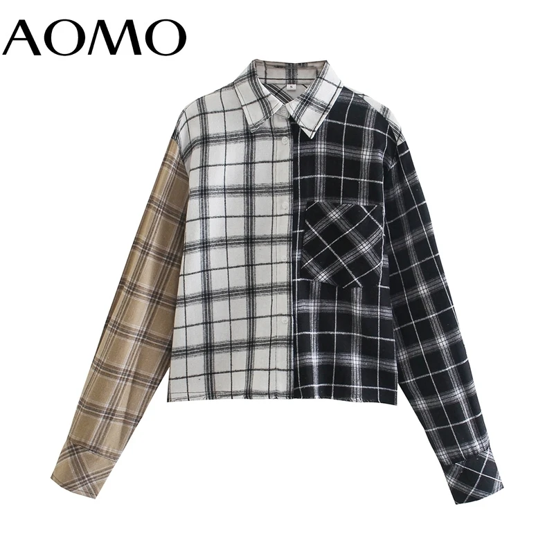 AOMO Women Vintage Plaid Print Crop Shirt Long Sleeve 2022 Chic Female High Street Loose Shirt QJ146A
AOMO Women Vintage Plaid Print Crop Shirt Long Sleeve 2022 Chic Female High Street Loose Shirt QJ146A