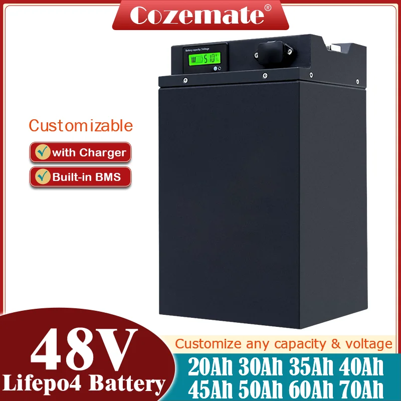 48V 20Ah 30Ah 35Ah 40Ah 45Ah 50Ah 60Ah 70Ah Lifepo4 Lithium Battery for Golf Cart tricycle Two-wheeler+Charger
48V 20Ah 30Ah 35Ah 40Ah 45Ah 50Ah 60Ah 70Ah Lifepo4 Lithium Battery for Golf Cart tricycle Two-wheeler+Charger