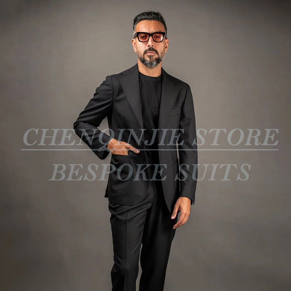 Fashion Black Men's Suits Luxury Single Breasted Notch Lapel Slim Fit Blazer High Quality 2 Piece Jacket Pants Outfits Costume
Fashion Black Men's Suits Luxury Single Breasted Notch Lapel Slim Fit Blazer High Quality 2 Piece Jacket Pants Outfits Costume