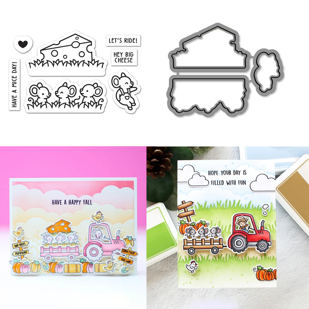 Hay There, Hayrides! Mice Add-on Bundles Clear Stamps And Metal Cutting Dies For DIY Craft Making Card Scrapbooking Decoration
Hay There, Hayrides! Mice Add-on Bundles Clear Stamps And Metal Cutting Dies For DIY Craft Making Card Scrapbooking Decoration