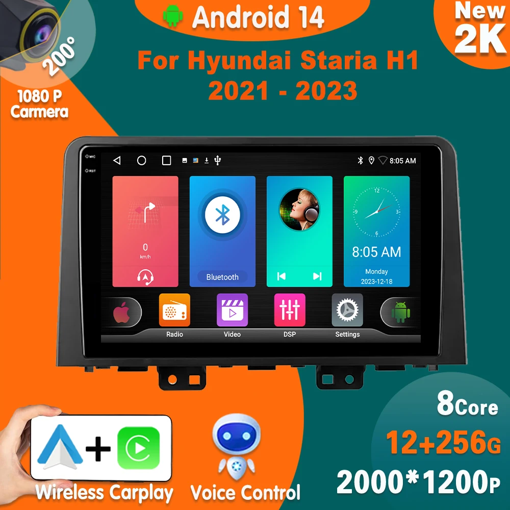Android14 For Hyundai Staria H1 2021 - 2023 Car Radio Carplay Stereo Multimedia Video Player GPS navigation Head Unit No 2din
Android14 For Hyundai Staria H1 2021 - 2023 Car Radio Carplay Stereo Multimedia Video Player GPS navigation Head Unit No 2din