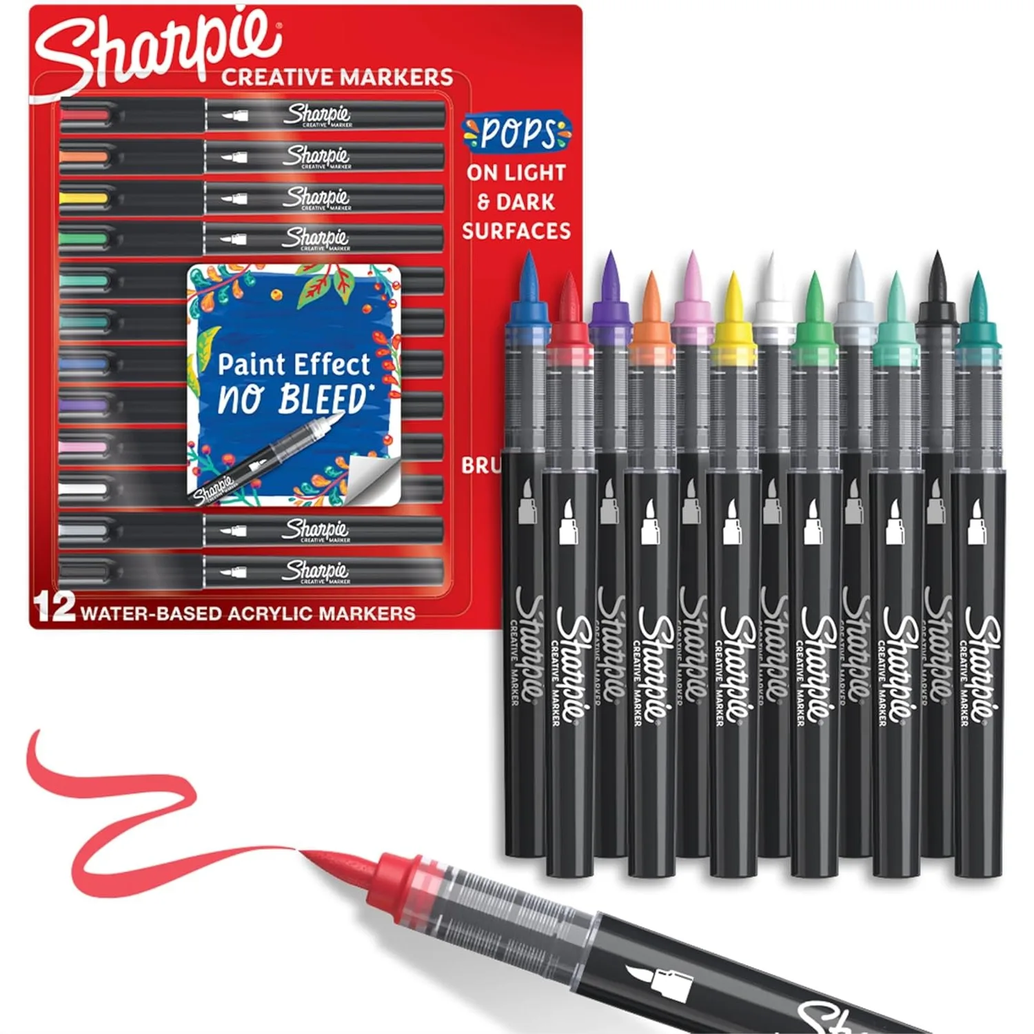 12 Assorted Brush Tip Markers for Arts & Crafts, Works on Paper Metal Wood Ceramic Glass Rock Canvas
12 Assorted Brush Tip Markers for Arts & Crafts, Works on Paper Metal Wood Ceramic Glass Rock Canvas