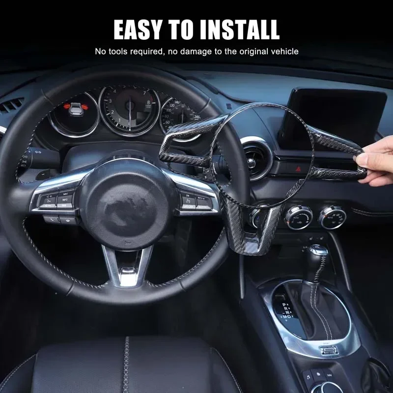 1PCS Dry Carbon Fiber Car Steering Wheel Button Frame Trim For Mazda MX-5 ND Miata 2016-2024 Car Interior Cover Accessories
1PCS Dry Carbon Fiber Car Steering Wheel Button Frame Trim For Mazda MX-5 ND Miata 2016-2024 Car Interior Cover Accessories