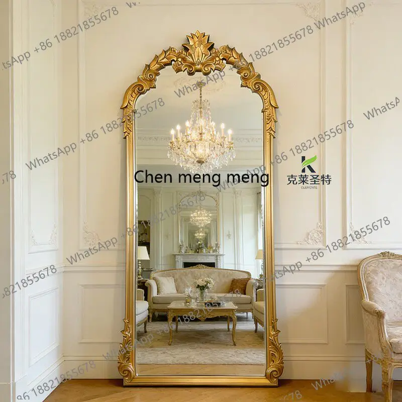 French retro carved full-length mirror household bedroom floor mirror American clothing store full-length mirror
French retro carved full-length mirror household bedroom floor mirror American clothing store full-length mirror