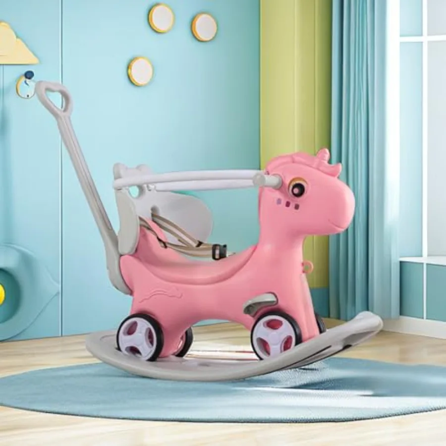 Rocking Horse for Toddlers 1-3 Years, 4 in 1 Design, Ride on Toy Balance Bike Push Cart with Detachable Balance Board, Fun Birt
Rocking Horse for Toddlers 1-3 Years, 4 in 1 Design, Ride on Toy Balance Bike Push Cart with Detachable Balance Board, Fun Birt