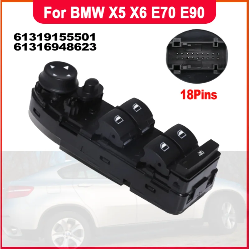 61319155501 61316948623 Power Window Master Switch For BMW X5 X6 E70 E90 2007-2014 18P Front Driver Side Door Mirror replacement
61319155501 61316948623 Power Window Master Switch For BMW X5 X6 E70 E90 2007-2014 18P Front Driver Side Door Mirror replacement