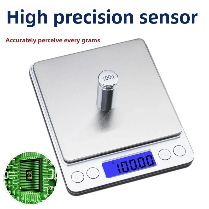 Electronic pocket digital personal scale, kitchen scale, food scale, jewelry, silver with 2 scales, 3kg, 0.1g, 500g, 0.01g
Electronic pocket digital personal scale, kitchen scale, food scale, jewelry, silver with 2 scales, 3kg, 0.1g, 500g, 0.01g